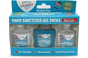 Hand Sanitizer Gel Packs for Kids with Silicone Holder