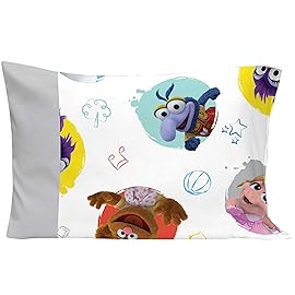 Disney Muppet Babies Friendship Turquoise, Grey, Yellow, Orange and White 4 Piece Toddler Bed Set