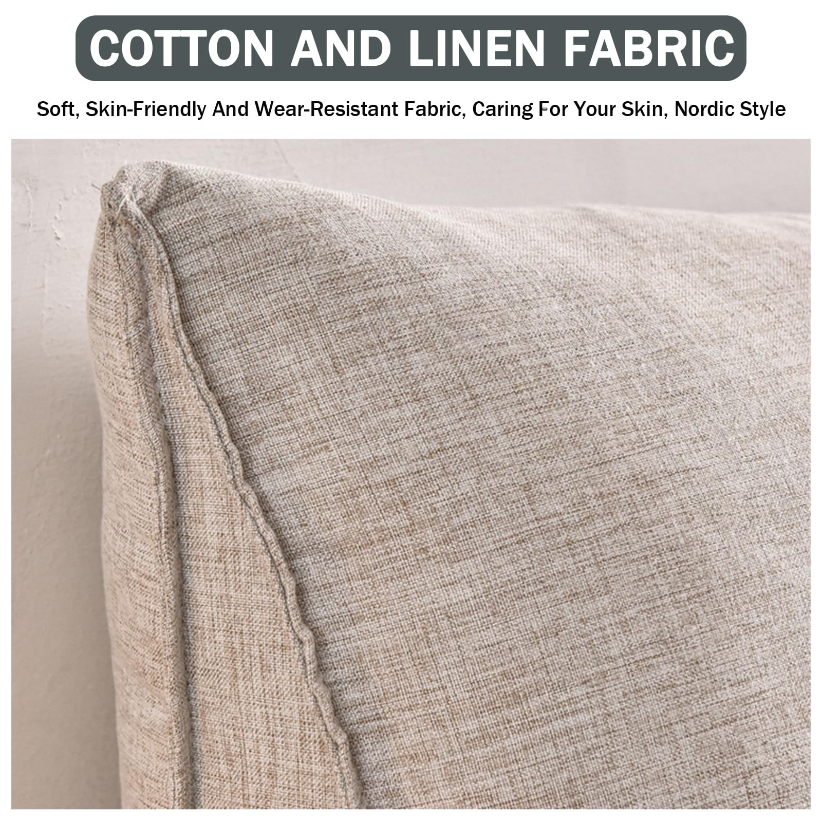Vielseitiges Rückenkissen Mit Seitenfach – Als Lesekissen, Keilkissen, Lendenstütze Oder Kopfkissen – Für Bett, Sofa, Boden & Mehr (80x40x12 Cm, Dunkelblau)