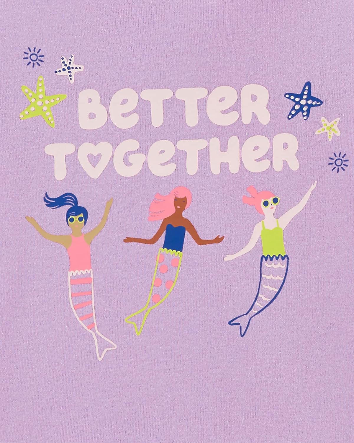 Carter's Toddler Girls 4pc Cotton Snug Pajamas PJs Set (Mermaid Purple, 3T) - Image 2