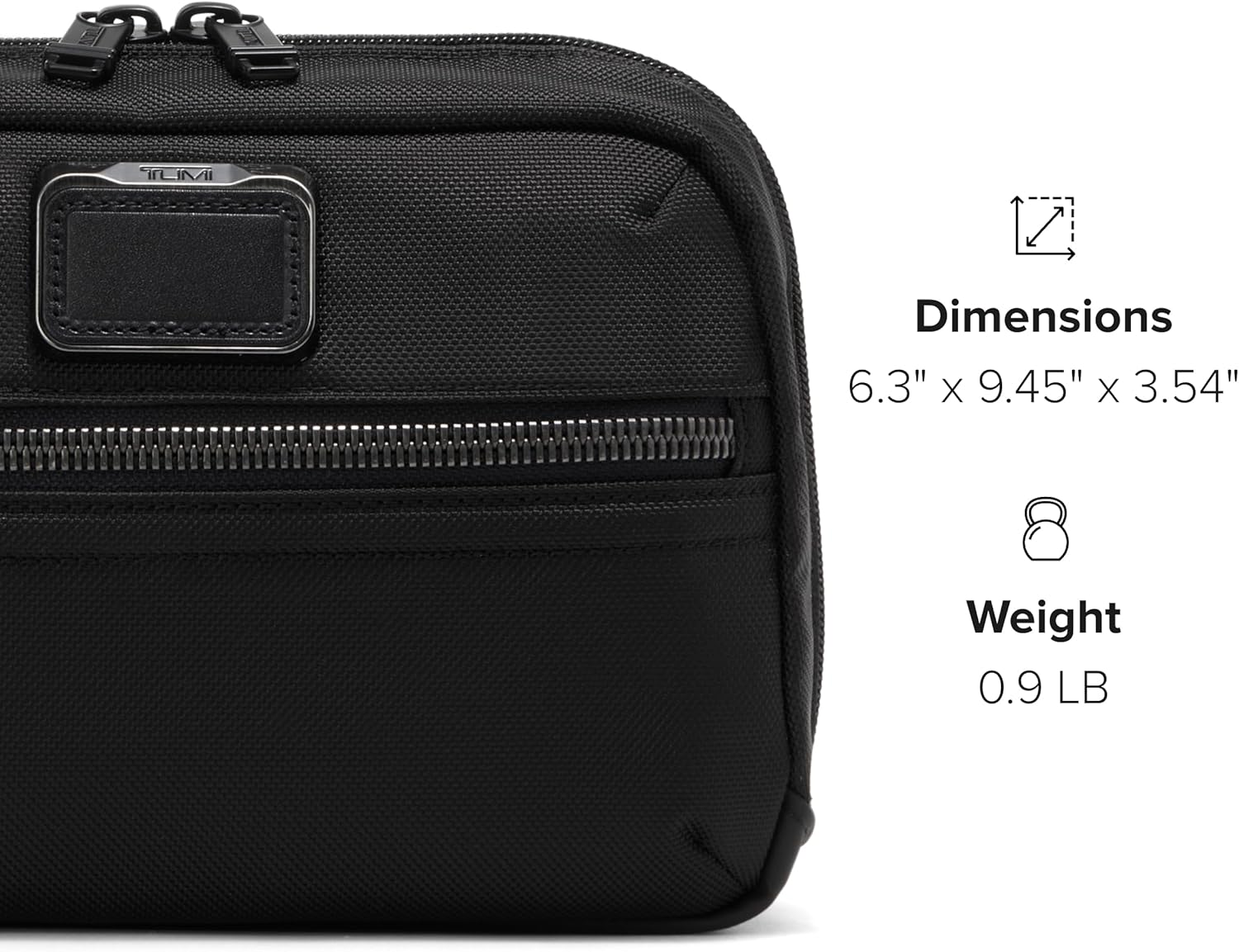 TUMI - Alpha Bravo Response Travel Kit - Men's Travel Organizer - Hanging Toiletry Bag - 6.3" X 9.5" X 3.5" - Black