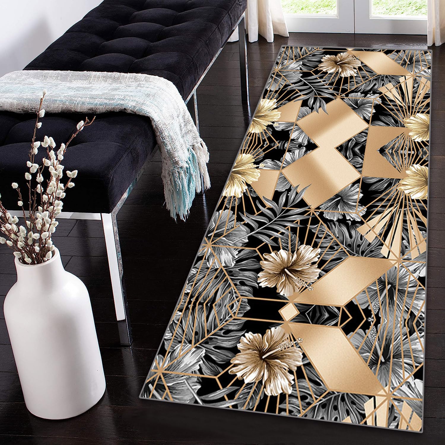 Tapis de couloir antidérapant et lavable en machine pour une maison propre et sécurisée