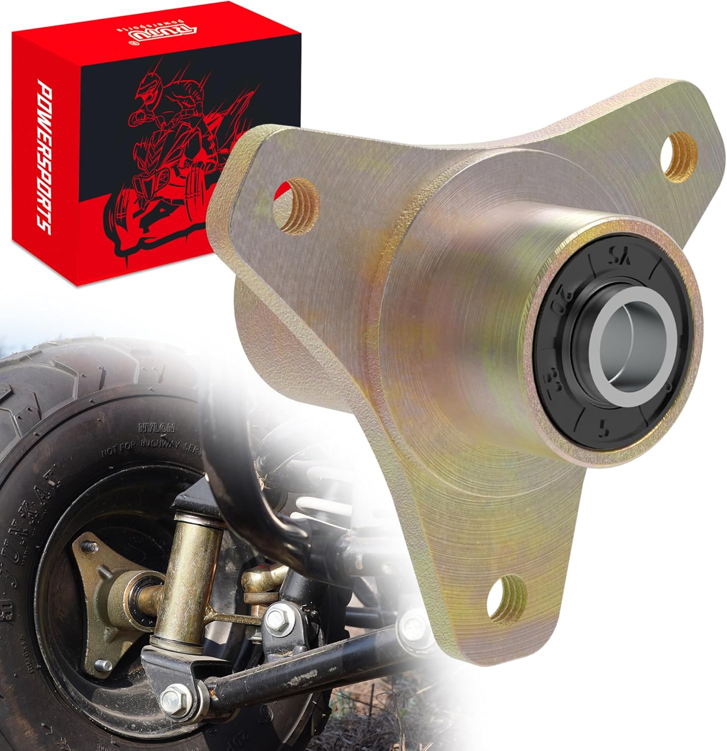 Front Wheel Hub w/Bearing Replacement for Kazuma Meerkat 50 50cc ATV Quad 110 Go Kart Coyote