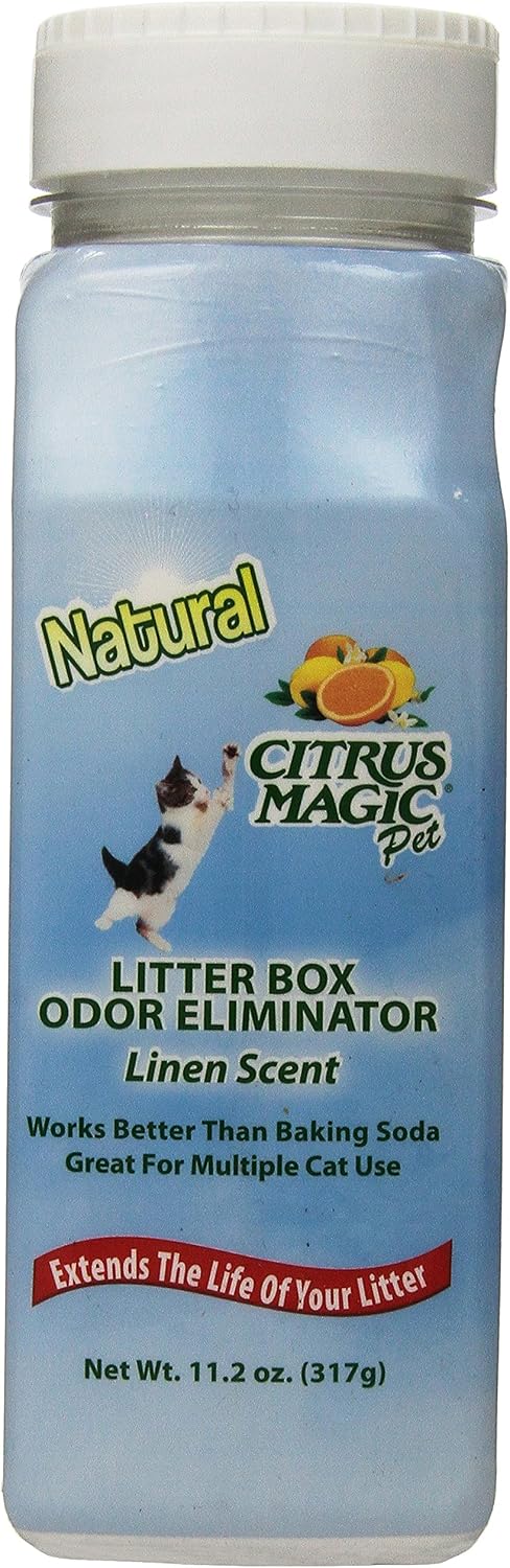 Citrus Magic Litter Box Odor Eliminator Shaker Bottle, 11.2-Ounce, Linen