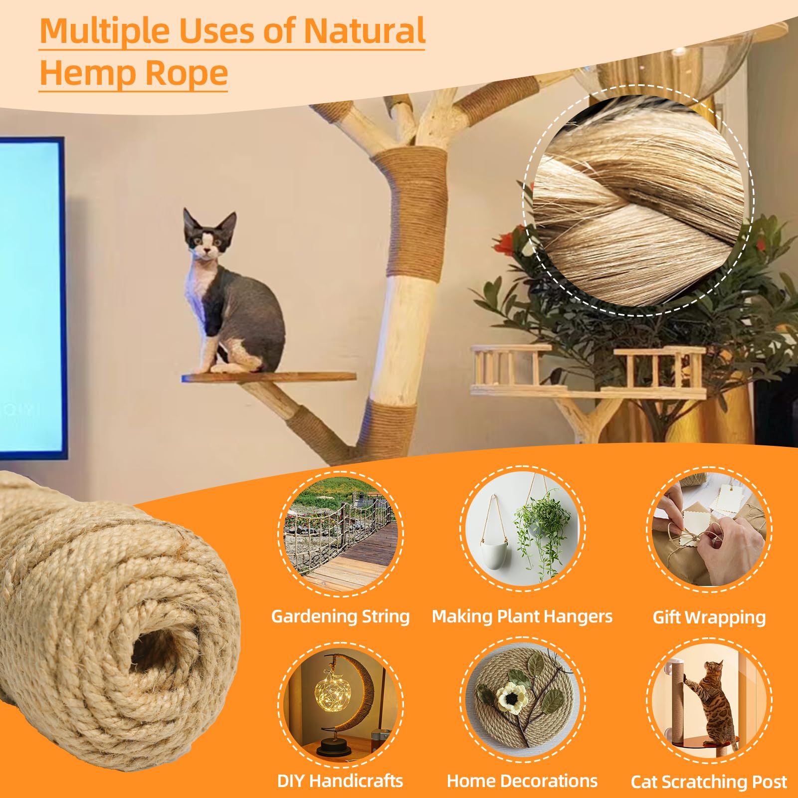 50m Corde En Jute, Corde En Sisal, Corde Ficelles De Jardinage - 11