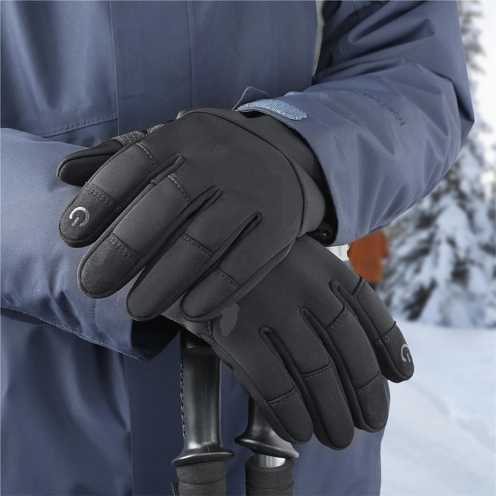 Gants d'escalade 3 Paires de Gants d'hiver for Hommes et Femmes, for Cyclisme en Plein air, Escalade, Moto Chaude, Gants de Cyclisme froids, Coupe-Vent, antidérapants pour Escalade(M)
