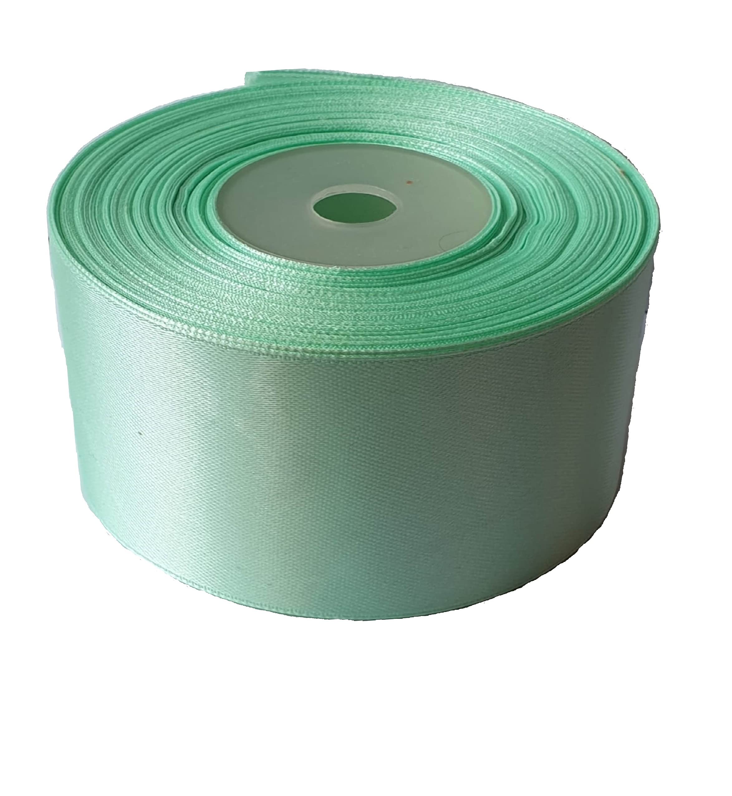 Double Faced Satin Ribbon -23 Metre, Perfect for Wedding, Gift Wrapping, Bow Making & Other Projects (50mm X 23 Metres, Mint Green)