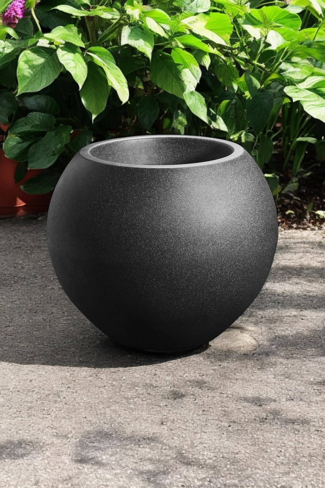 Sesua Pflanztopf Blumentopf rund Kugel  40cm Hhe 34cm Kunststoff fr  Auen und Innen (anthrazit): Amazon.de: Garten