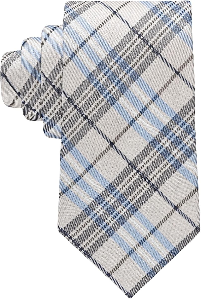 Tommy Hilfiger Corbata De Cuello A Cuadros Modesto Beige Taupe Azul Claro |