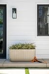 Bac Long Veradek Demi Series pour Porche, Patio, Jardin Arrière | Matériau Composite Plastique-Pierre Durable | Décor Moderne pour Arbustes, Fleurs