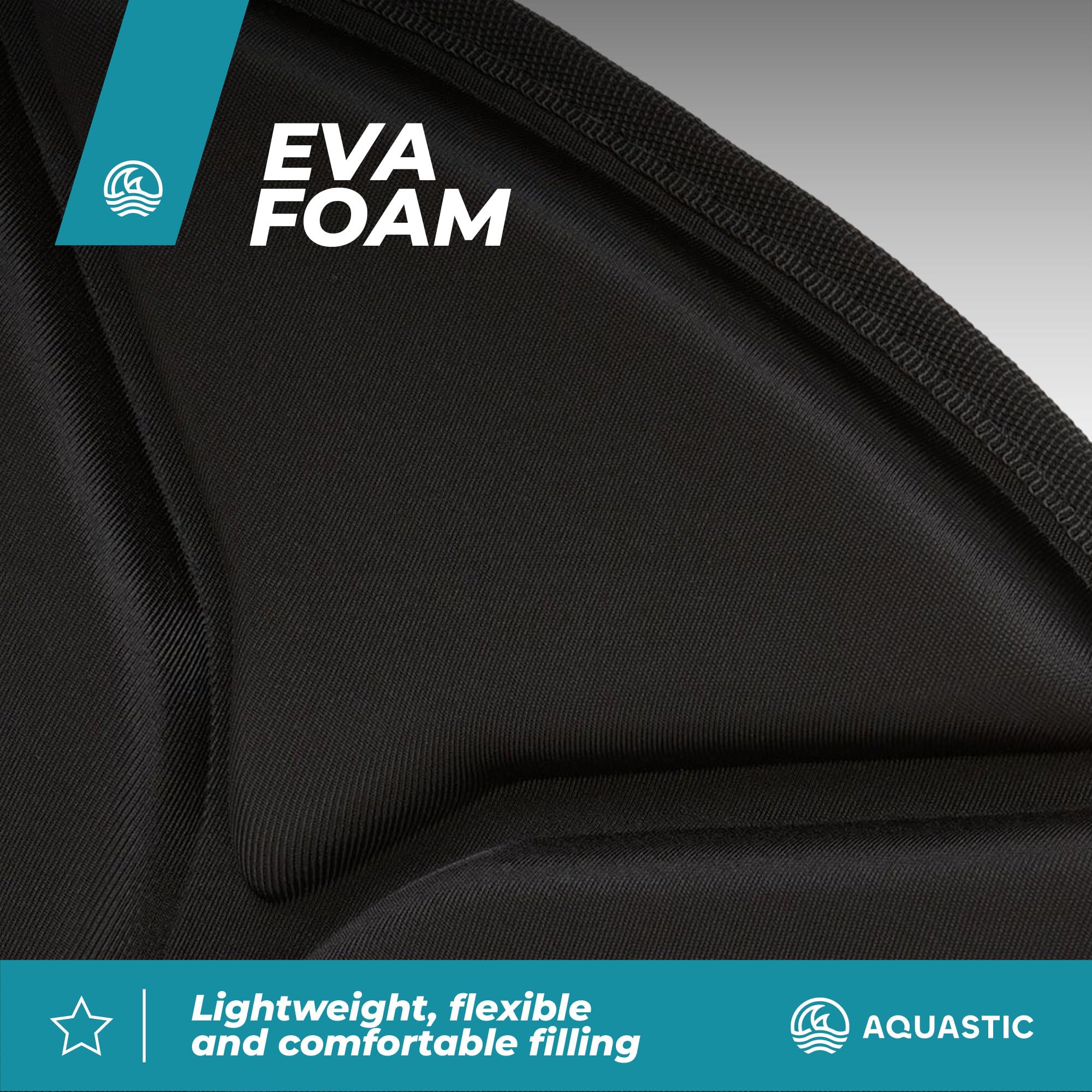 AQUASTIC SUP Kayak Seat | Durevole, materiale impermeabile in poliestere | Comodo schiuma EVA | Quattro cinture di fissaggio regolabili | Borsa di stoccaggio con chiusura a chiave