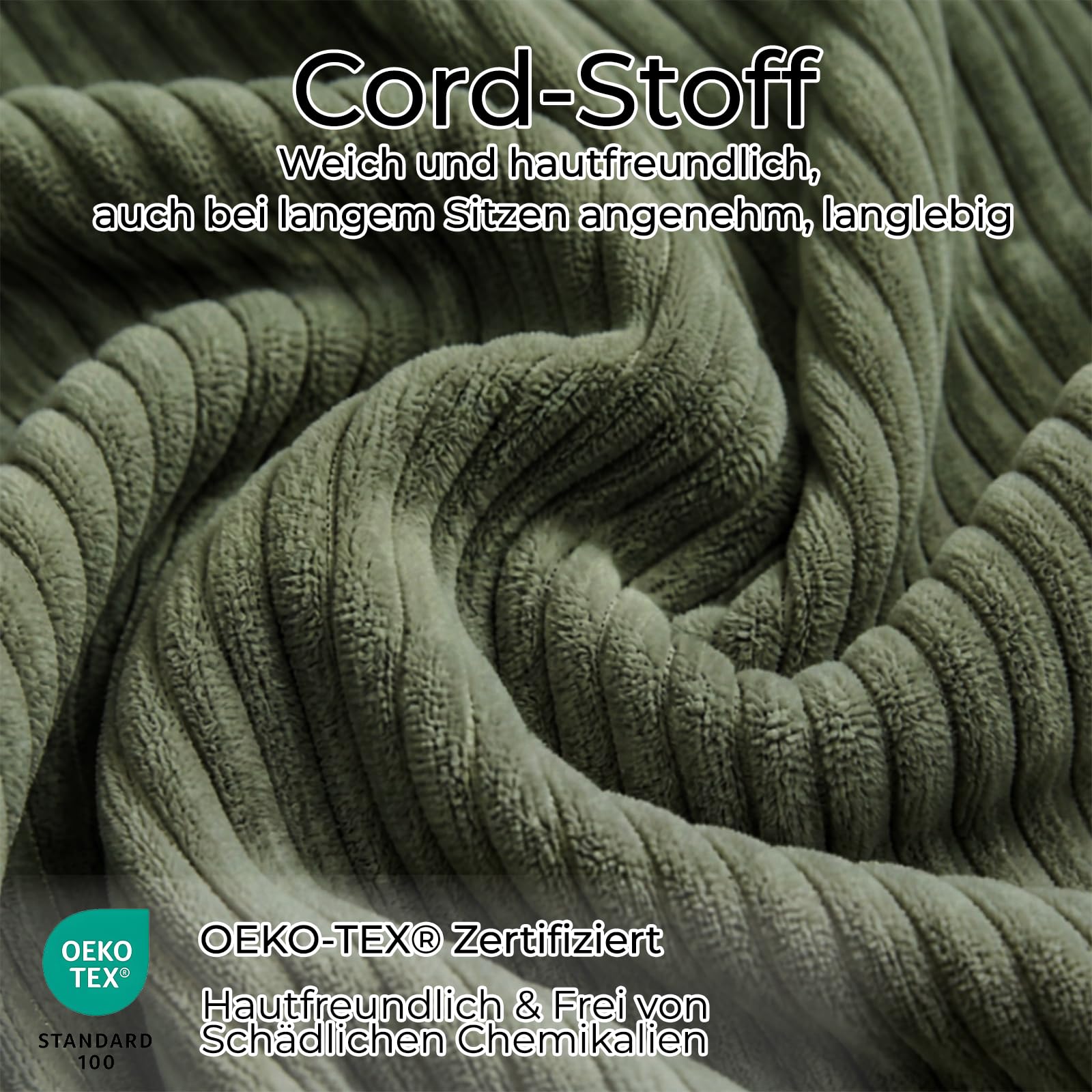 JIJIAN Esszimmerstühle 4er Set, Stühle Esszimmer, Küchenstühle, Wohnzimmer Essstühle mit Ausschnitt Rückenlehne Streifen Samt Stuhl, Gepolsterte Stühle für Esszimmer, Küche, Schlafzimmer, Grün