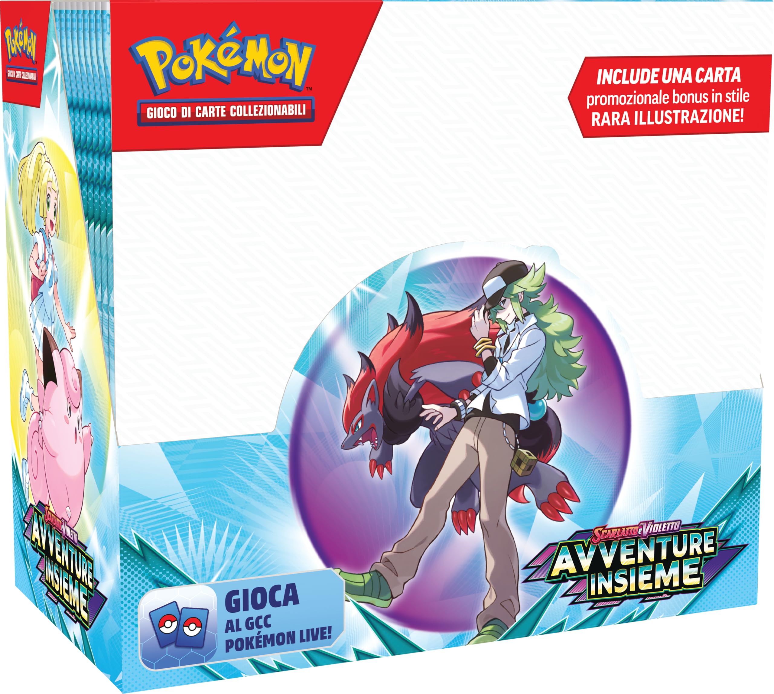Pokémon GCC: Espositore di buste dell’espansione Scarlatto e Violetto - Avventure Insieme, contiene 36 buste di espansione, edizione in italiano.