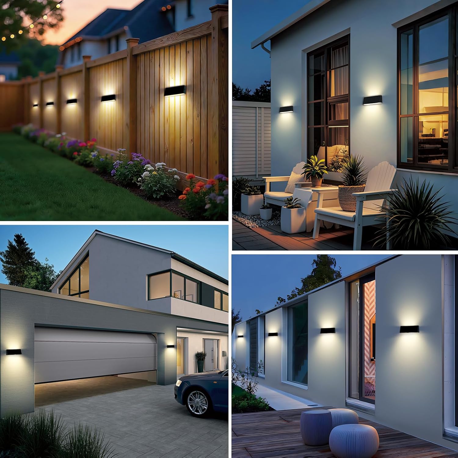 Solar Lights, 700LM Up and Down Solar Outdoor Light Dimmable, 4000K Anti-Glare Solars Wall Lights Outdoor Waterproof for Fence Patio Yard Garage Garden Porch - Image 8