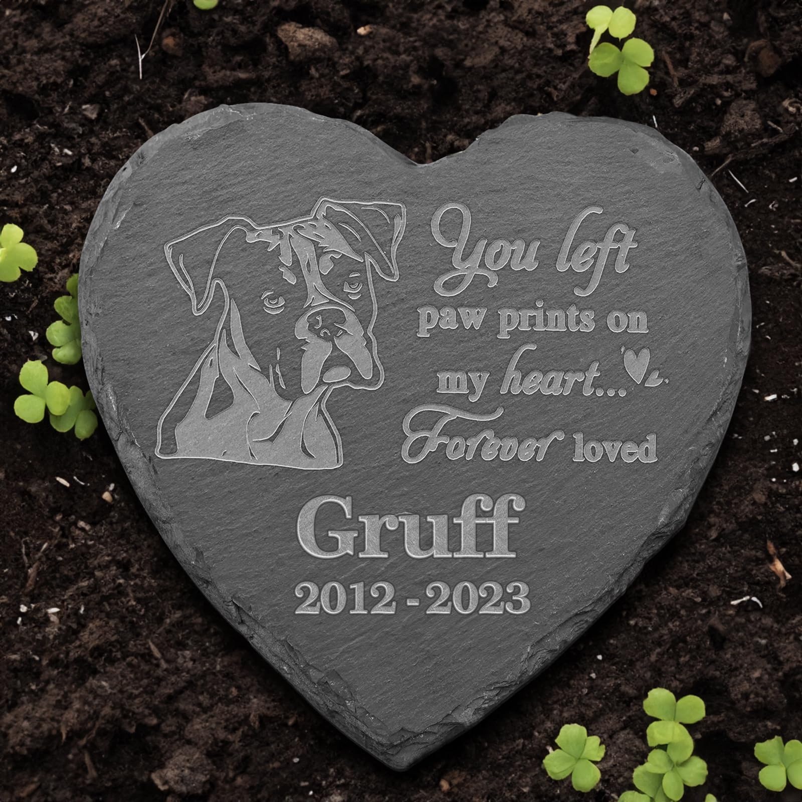 Eremovd Boxer Memorial Stone, Boxer Statue, Boxer Grave Marker, Boxer Loss Gifts, Boxer Memorial Gifts, in Memory of Dog Boxer