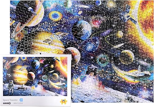 Miniatura 4 de Rompecabezas de 1000 piezas, rompecabezas de papel para viajeros espaciales, rompecabezas de piso para interiores, hogar, juguetes educativos, juego