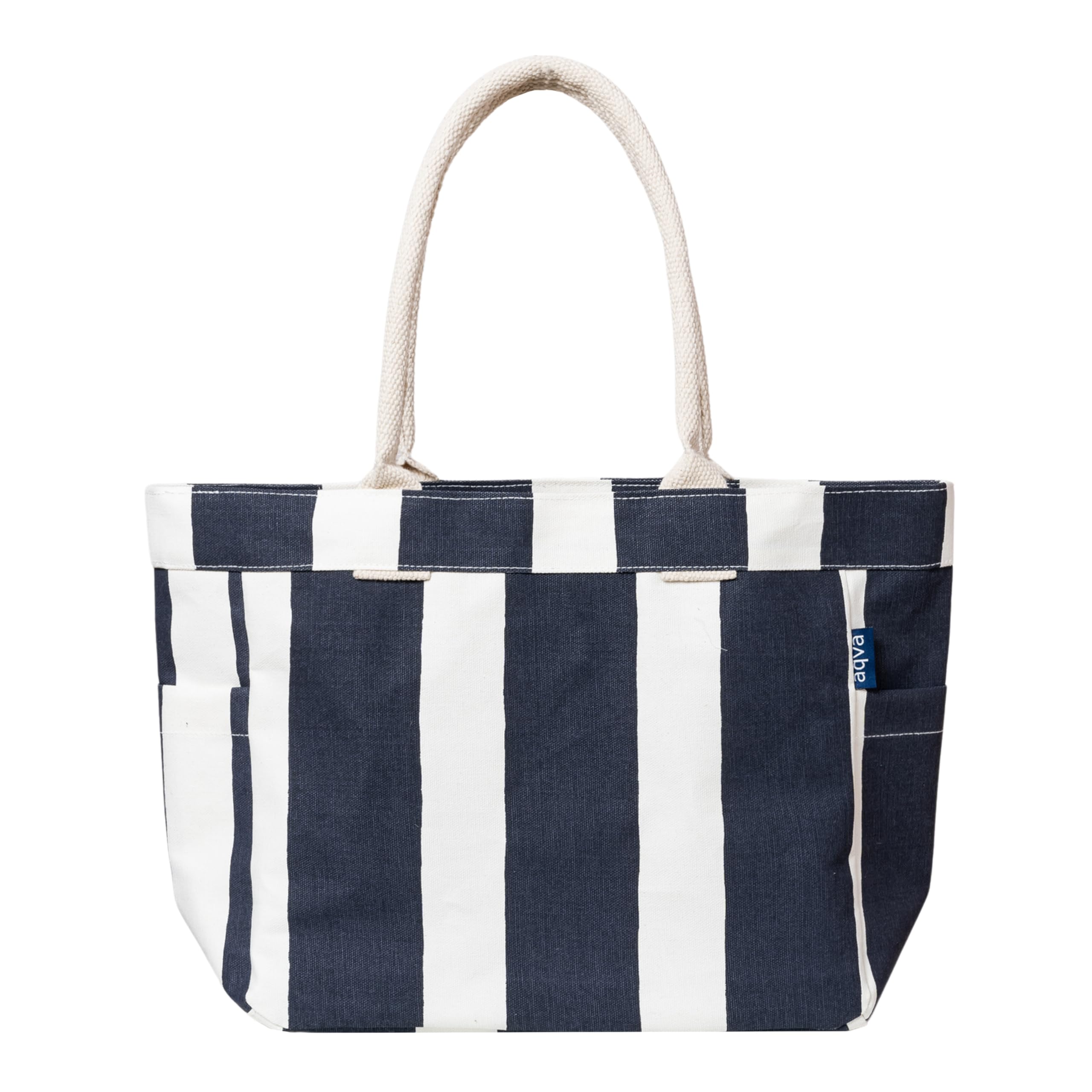 aqva Printed Cotton Canvas Tote Bag for Women & Men - Reusable Shoulder Bag with Full Top Zipper, Inner Pocket-picture-24