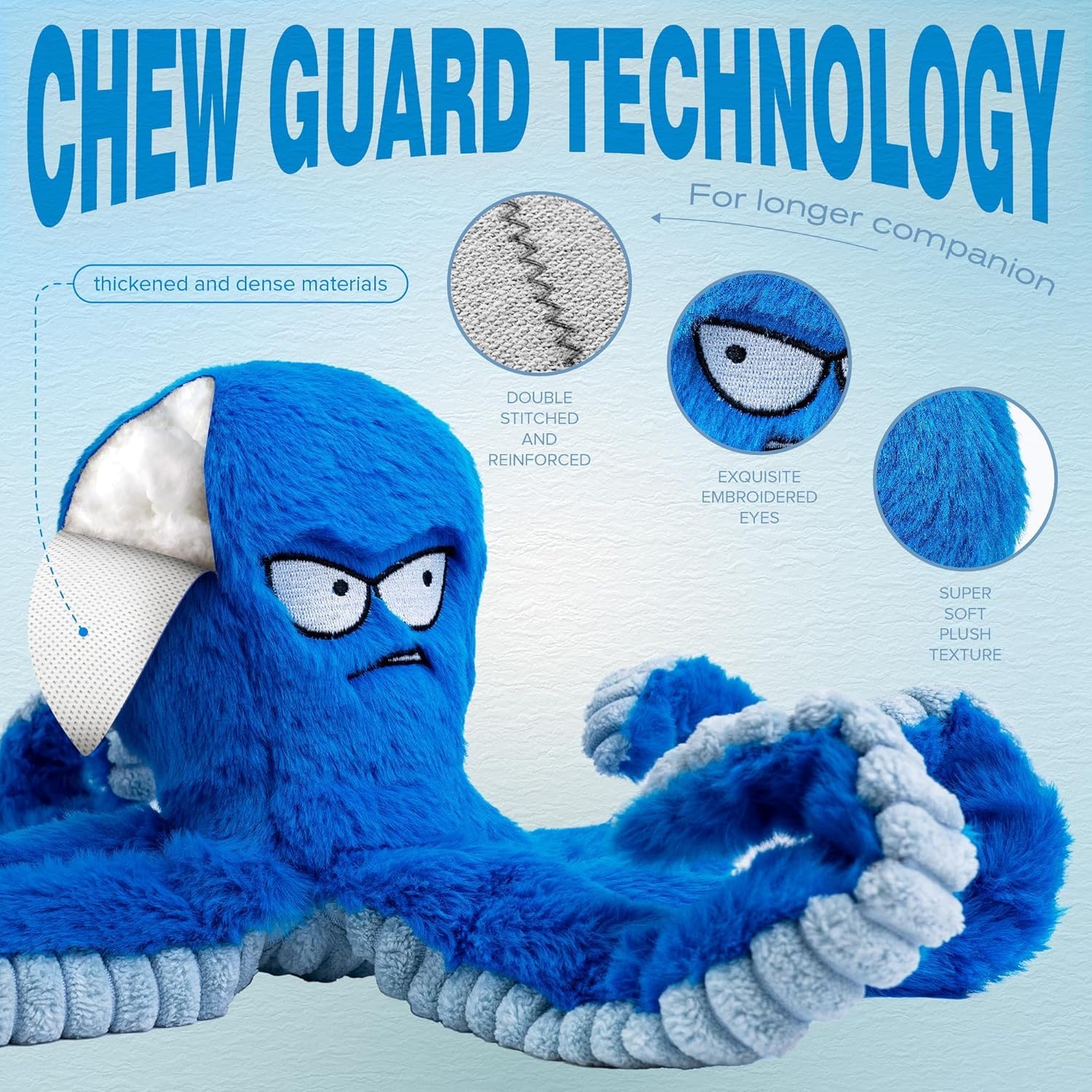 LEGEND SANDY Tough Dog Toys, Stuffed Chew Large Dog Toys to Keep Them Busy, Interactive Squeaky Tug of War Doggie Toy - Image 3