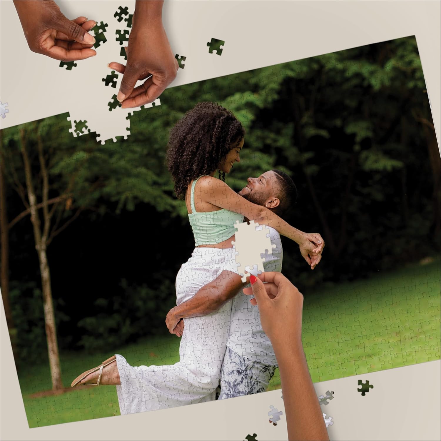 Photo Personalized Puzzle for Valentine's Day | 1000 Piece, Custom Jigsaw Puzzle (Horizontal/Landscape) | 30" x 20" | I See Me!