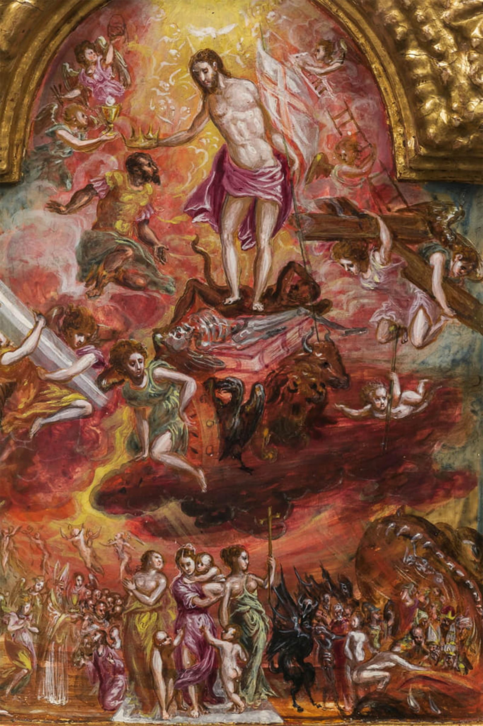 HRJUBWREE Classic Canvas Picture Art Canvas Print Modern Oil Painting Central Depicting an Allegory of the Christian Knight by El Greco Artwork on Wall for Home Decor 60x90cm