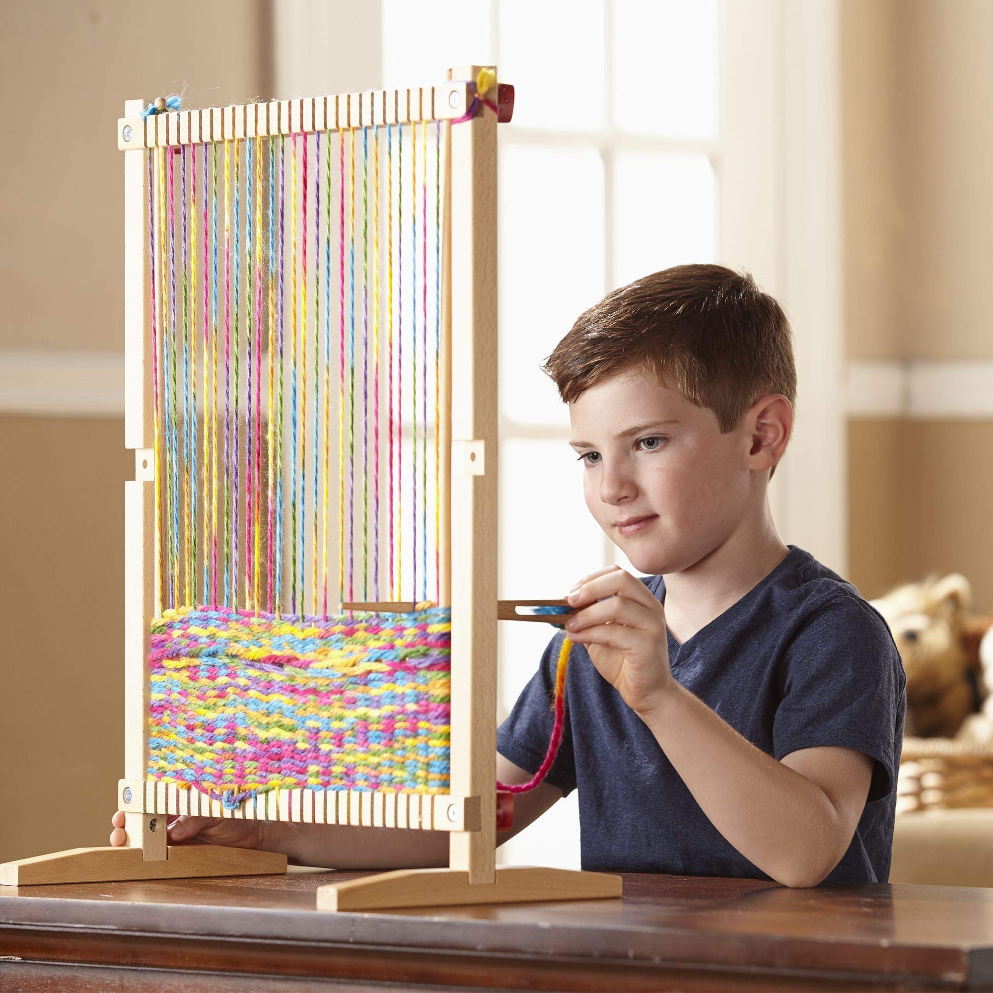 Melissa & Doug Wooden Multi-Craft Weaving Loom: Extra-Large Frame (22.75 x 16.5 inches)