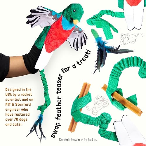 Miniatura 5 de Milunova Pupr Pals - Marioneta de juguete de lucha para gatos con acolchado resistente para un juego interactivo seguro, protección para evitar que