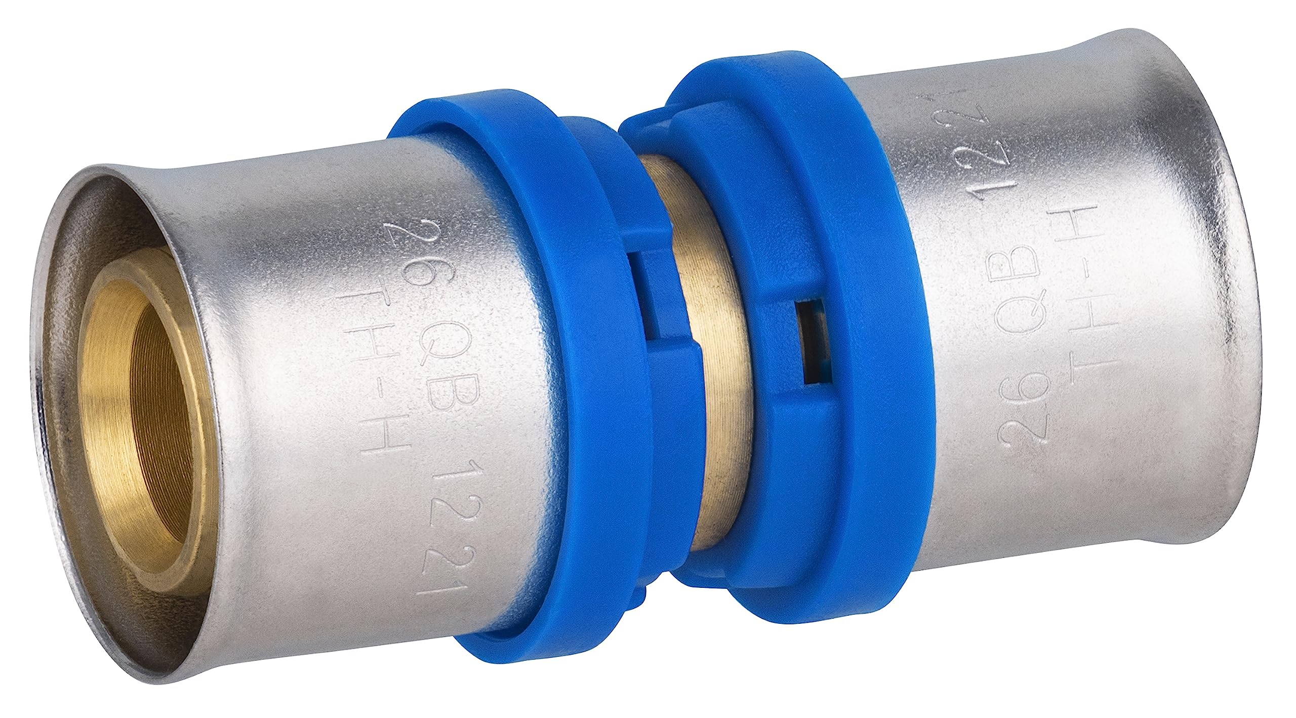 Raccord Multicouche à Sertir Multi profils TH-​H-​U Jonction égale diamètre Ø26 mm - Norme NF 545 pour réseau d'eau potable et chauffage NOYON & THIEBAULT