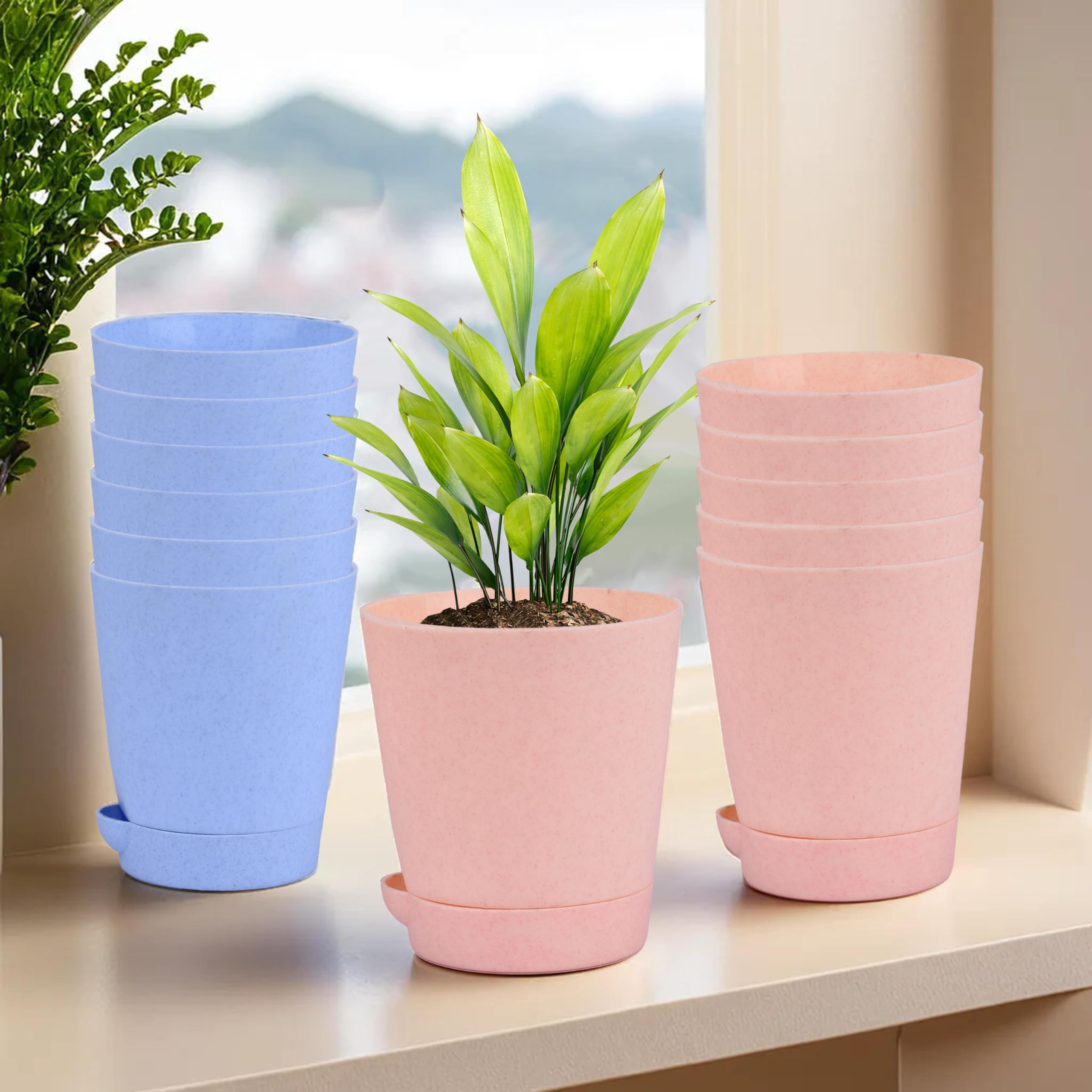 Kuber Industries Flower Pots - 12 Pack -12