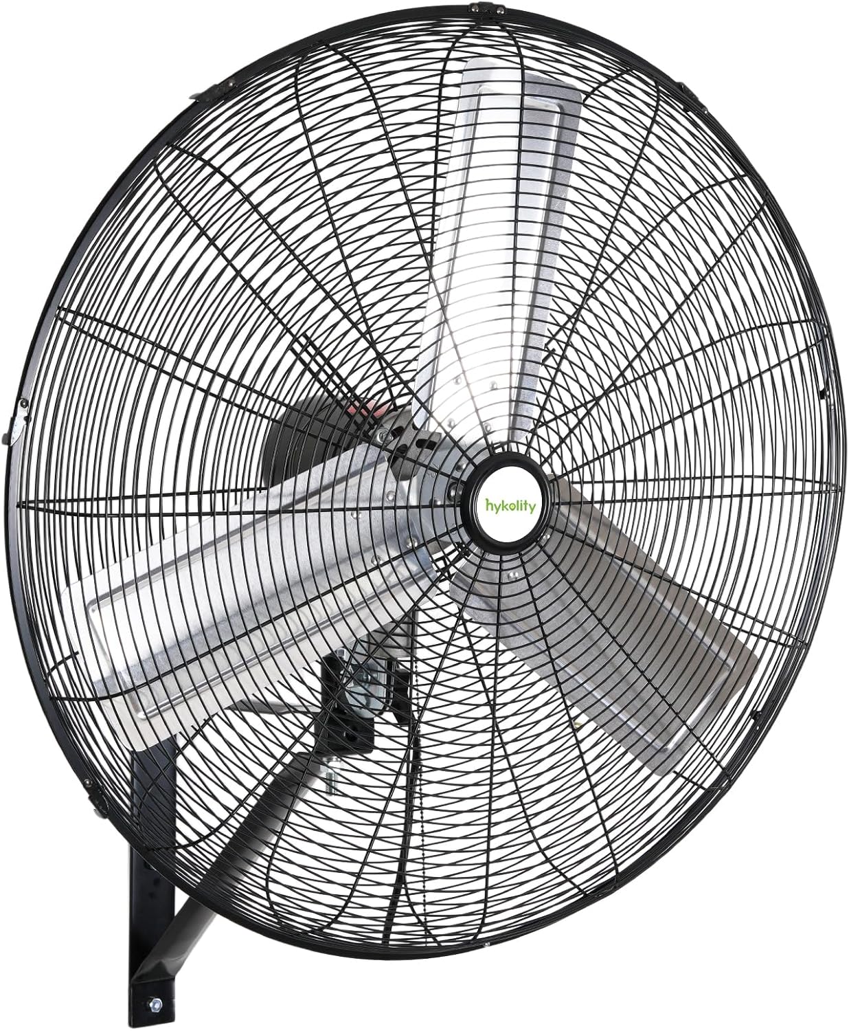 hykolity 30 in. High Velocity Industrial Wall Fan, 9500 CFM 3-Speed Wall Mount Oscillating Fan, Heavy Duty Shop fan for Garage, Warehouse, Workshops, Commercial and Factory, UL Listed