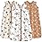 FIEMOL Baby Sleep Sack 0-6 months, 100% Cotton Sleeping Sack for Newborn and Infant, 3 Pack Baby Wearable Blanket for Boy and Girl, 0.5 Tog Lightweight Double Zipper Sleep Bag Coffee Dinosaur Planet