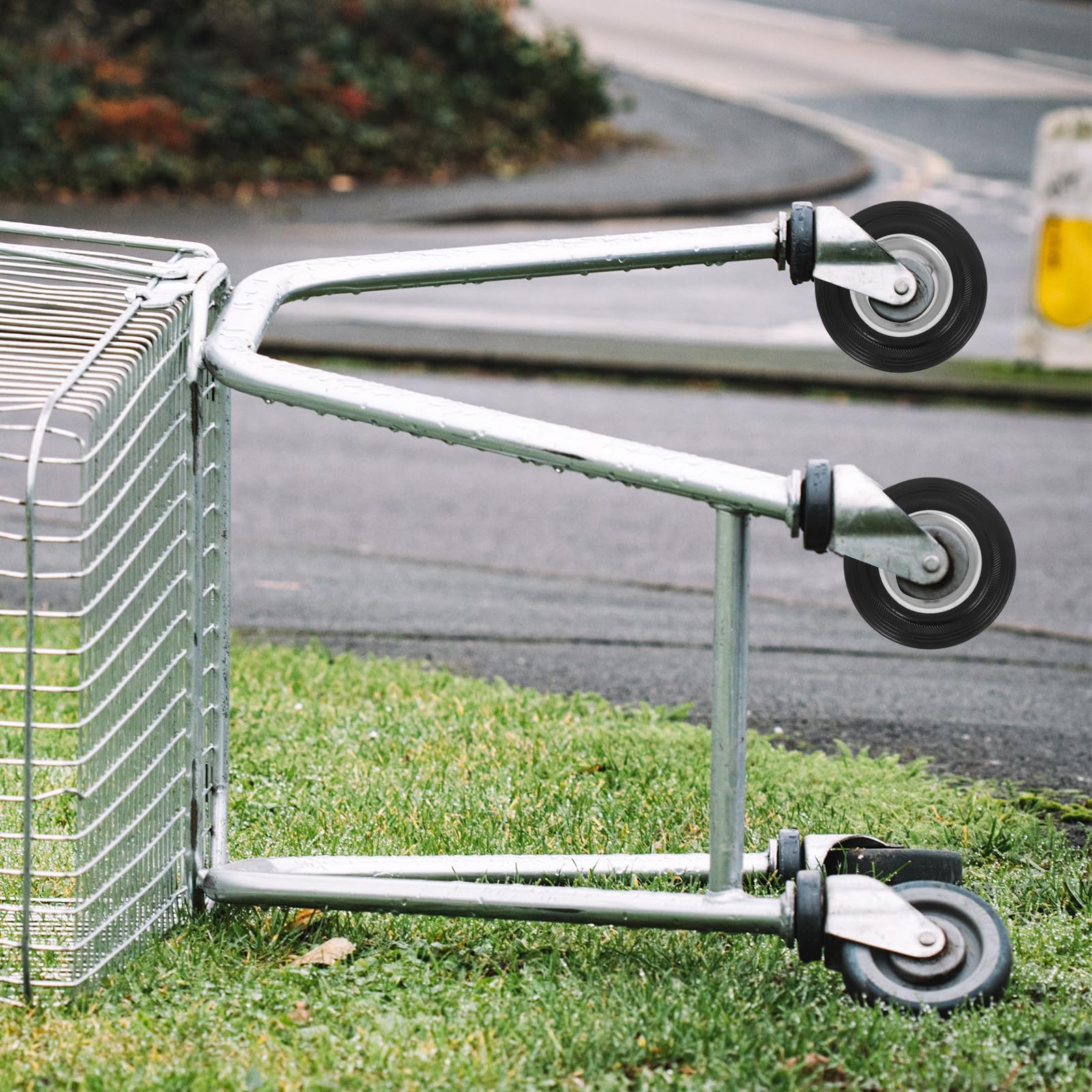 SHINEOFI Ruedas de Repuesto para Carretilla de Mano 2 Piezas, Goma Negra Rotación 360 Grados y Fácil Instalación para Carrito Utilitario y Remolque