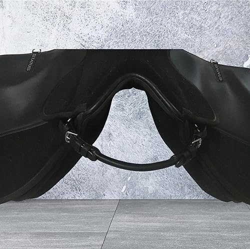 Majestic Ally Par de correas de cuero enrollado con hebilla para sillas de montar inglesas, correa de mano para seguridad al montar a caballo,