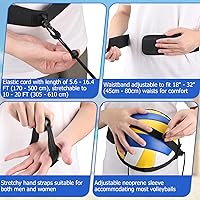 Vista 5 de TOBWOLF Volleyball Spike Trainer, Elastic Self-Training Volleyballs Resistance Band, Volleyball Equipment Training Aid Improves Serving, Jumping