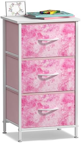 Sorbus Nightstand Storage Organizer Chest with 3 Drawers - Kids