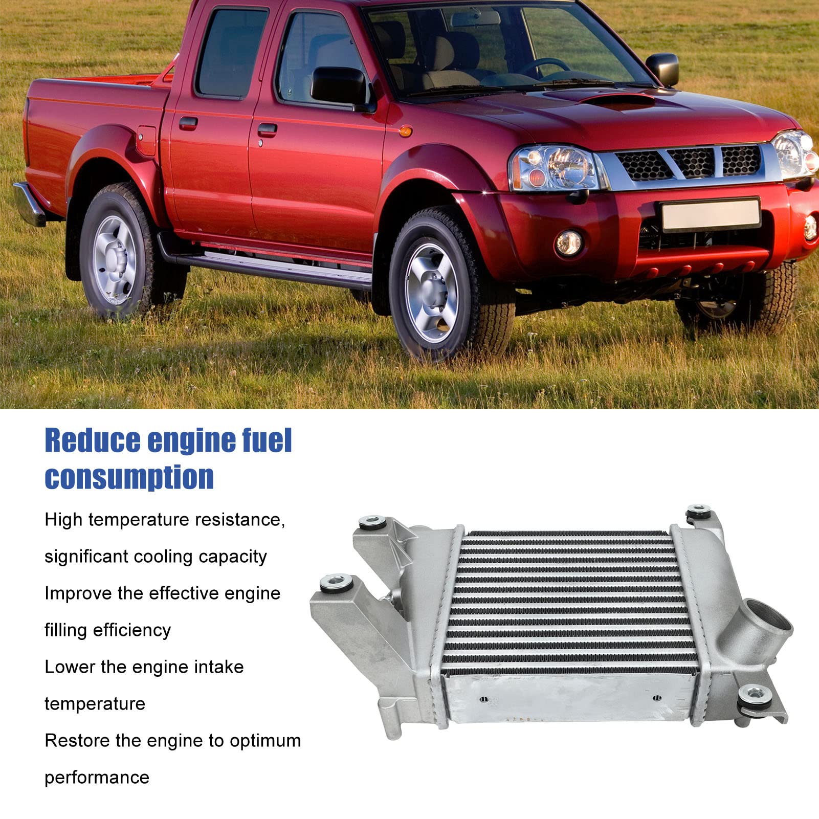 Aramox Turbocompressore Intercooler per Radiatore Aria, Compatibile con NP300 Pick-up, 14461VK500, Intercooler for NP300 Pick-up, 14461VK500