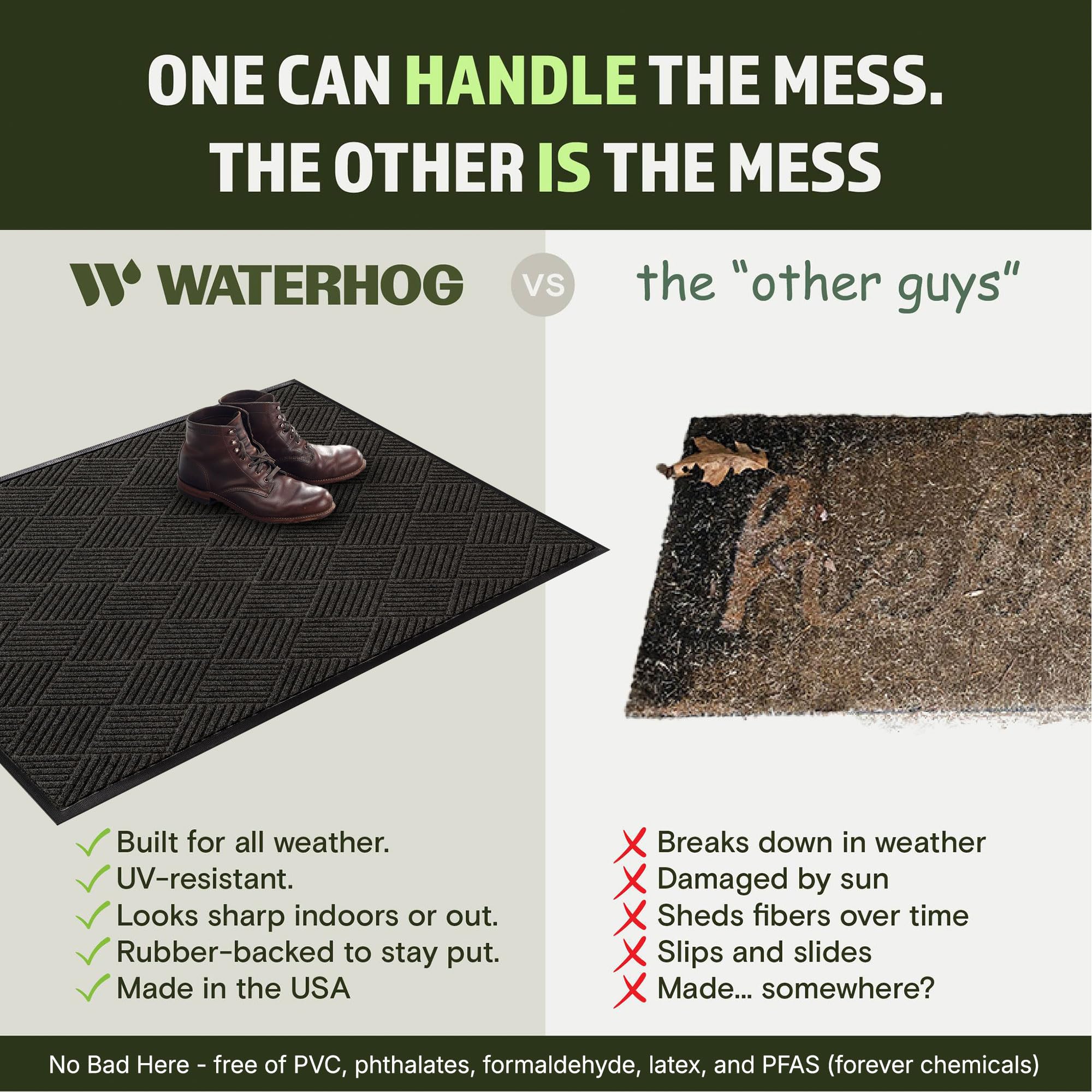 WaterHog Diamonds Front Door Mat - All Weather -6
