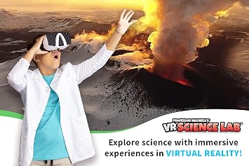 Professor Maxwell's VR Science Lab - Virtual Reality Kids Science Kit, Book and Interactive STEM Learning Activity Set (Full Version - Includes Goggles) - for Ages 8 and Up