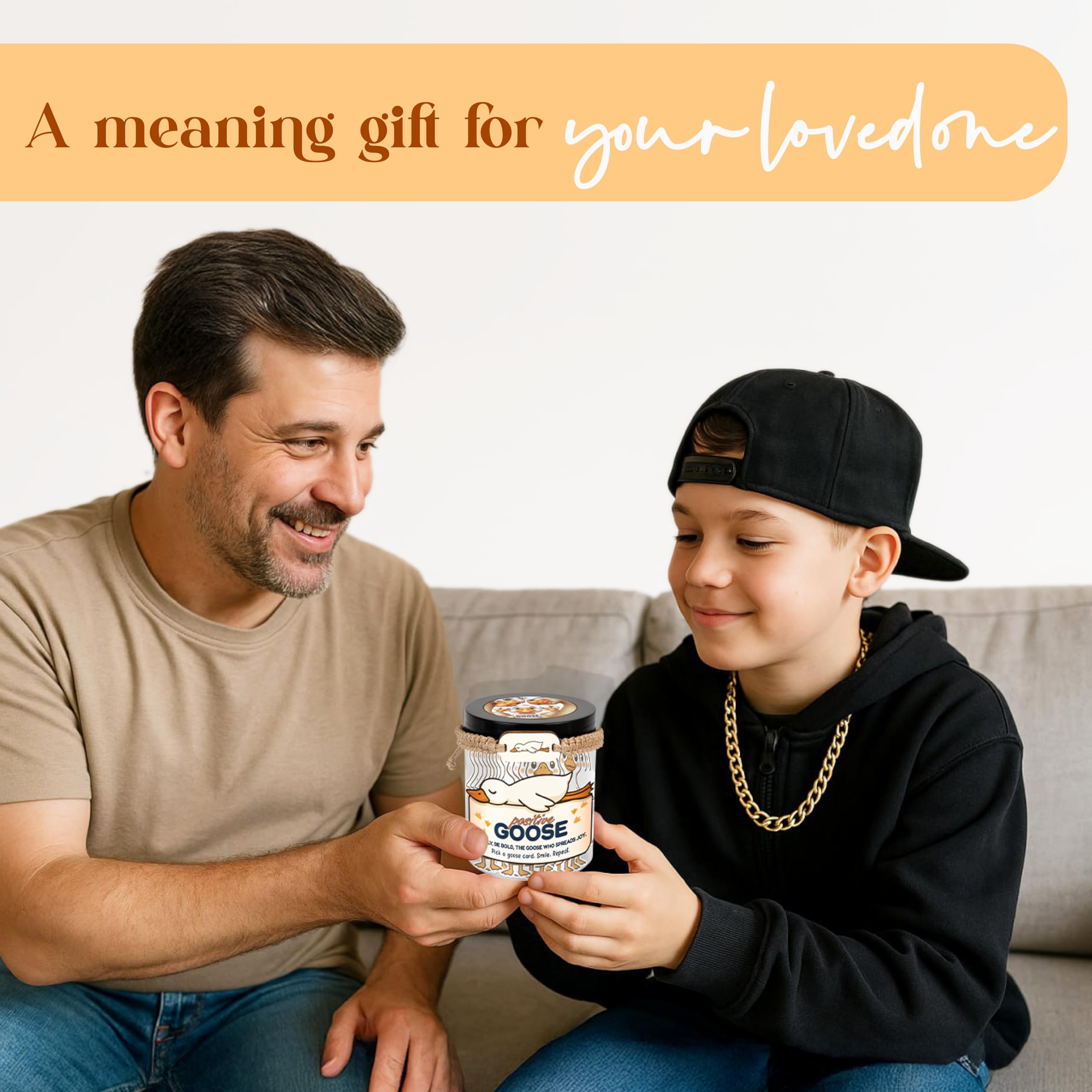 Positive Goose Jar With 60 Affirmation Cards, Emotional Support Goose, Goose Gifts, Goose Gifts For Women Teens, Desk Goose, Positive Goose, Silly Goose, Mental Health Gifts, Funny Gifts, Gag Gifts