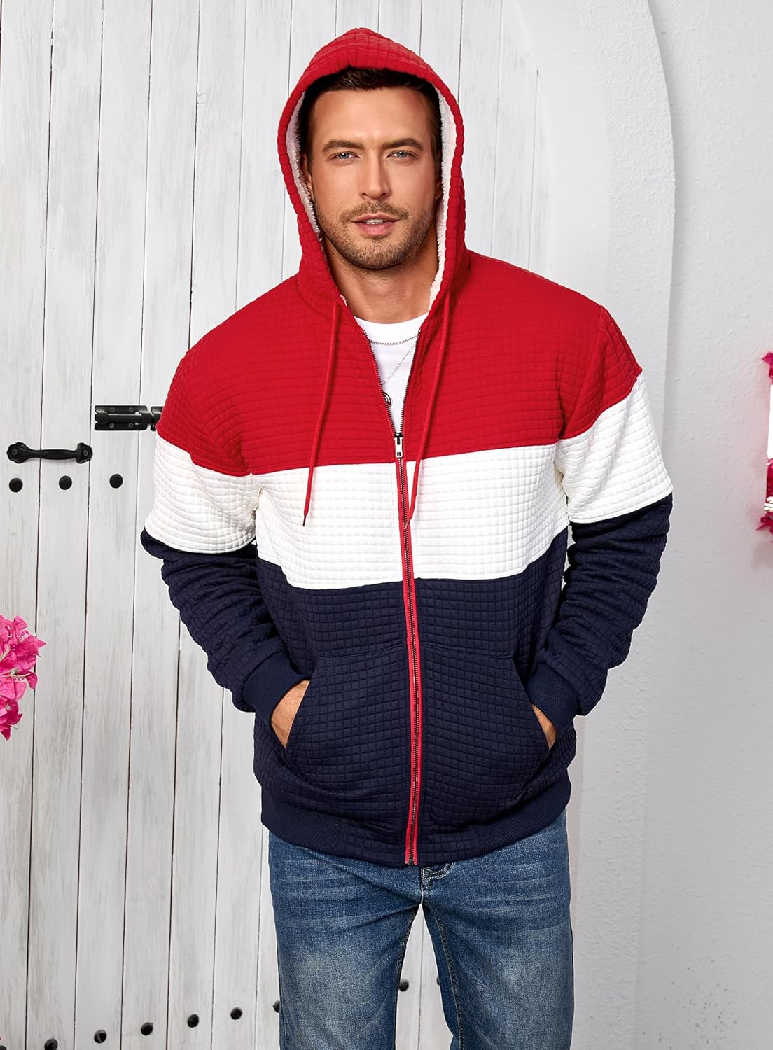 Men's Fleece Heavyweight Full Zip Hoodie Sweatshirt Jacket Hooded for Men - Image 3