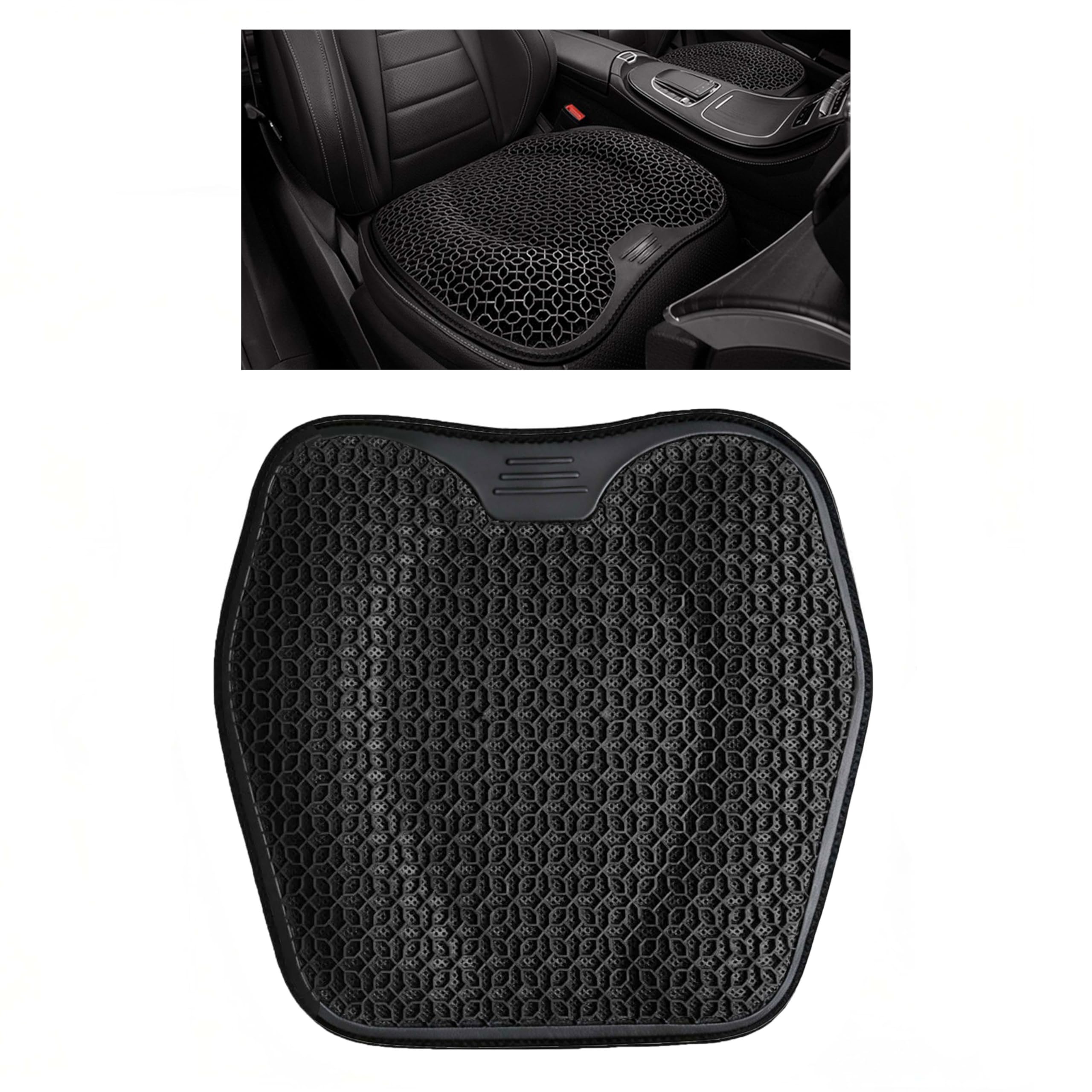 Coussin de siège pour VW T-ROC 2017-2025 en TPR alvéolé noir