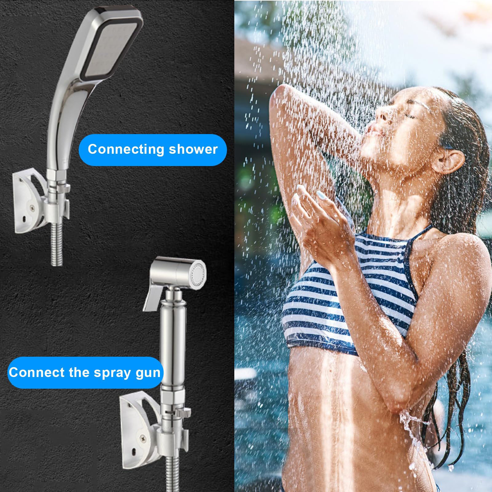 VGOL 2 stks Afsluitklep 1/2 Messing Douchekop Valve Water Saver Valve met Handvat Hendel G1/2 Water Flow Control Valve voor Douchekop Handdouche