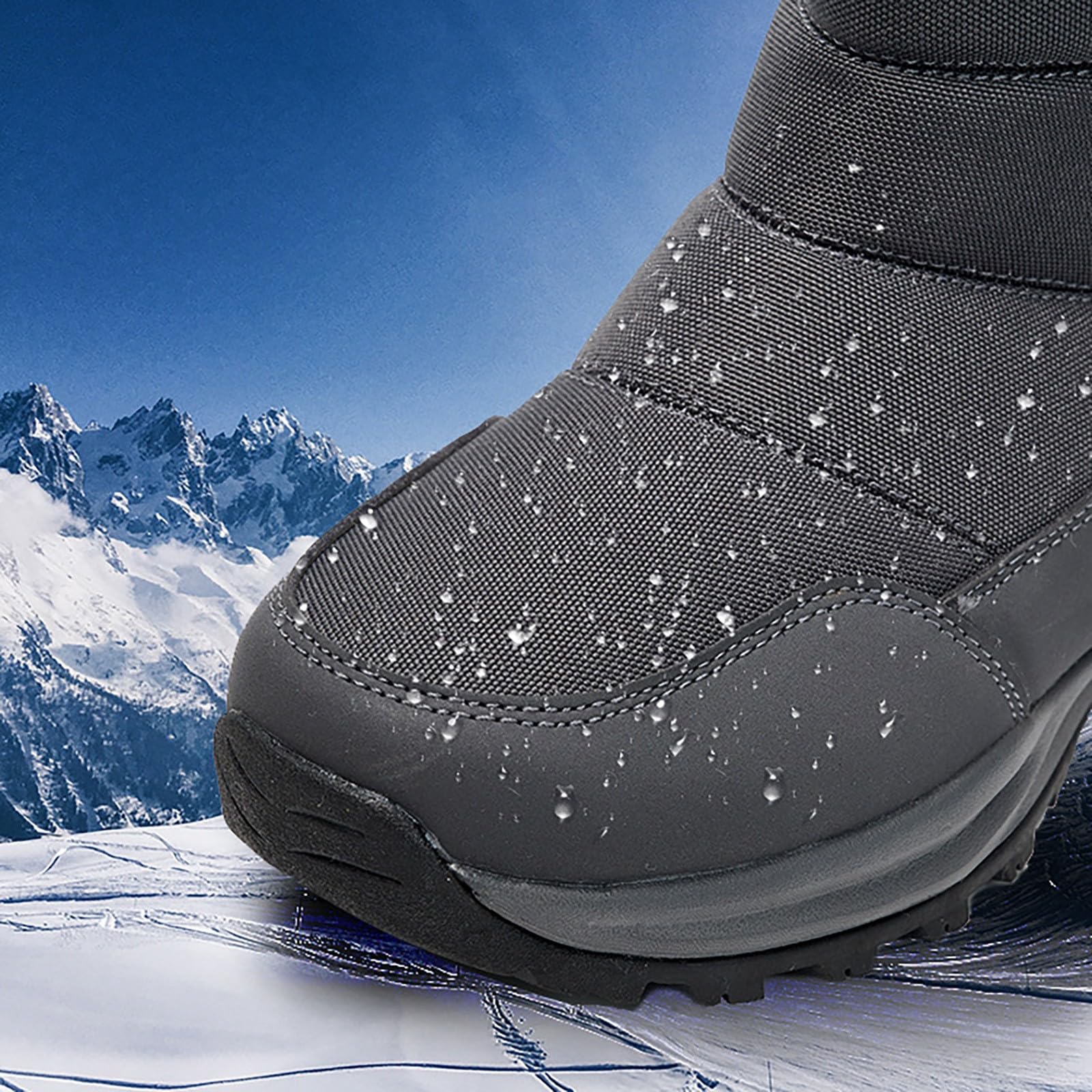 Générique Bottes Femme Hiver Impermeable Fourrées Chaude Bottines Confortables Antidérapant Mollet Large Chaussures Chaude Repousse La Neige Fondue À Enfiler Bottes Pour Déplacements Au Travail