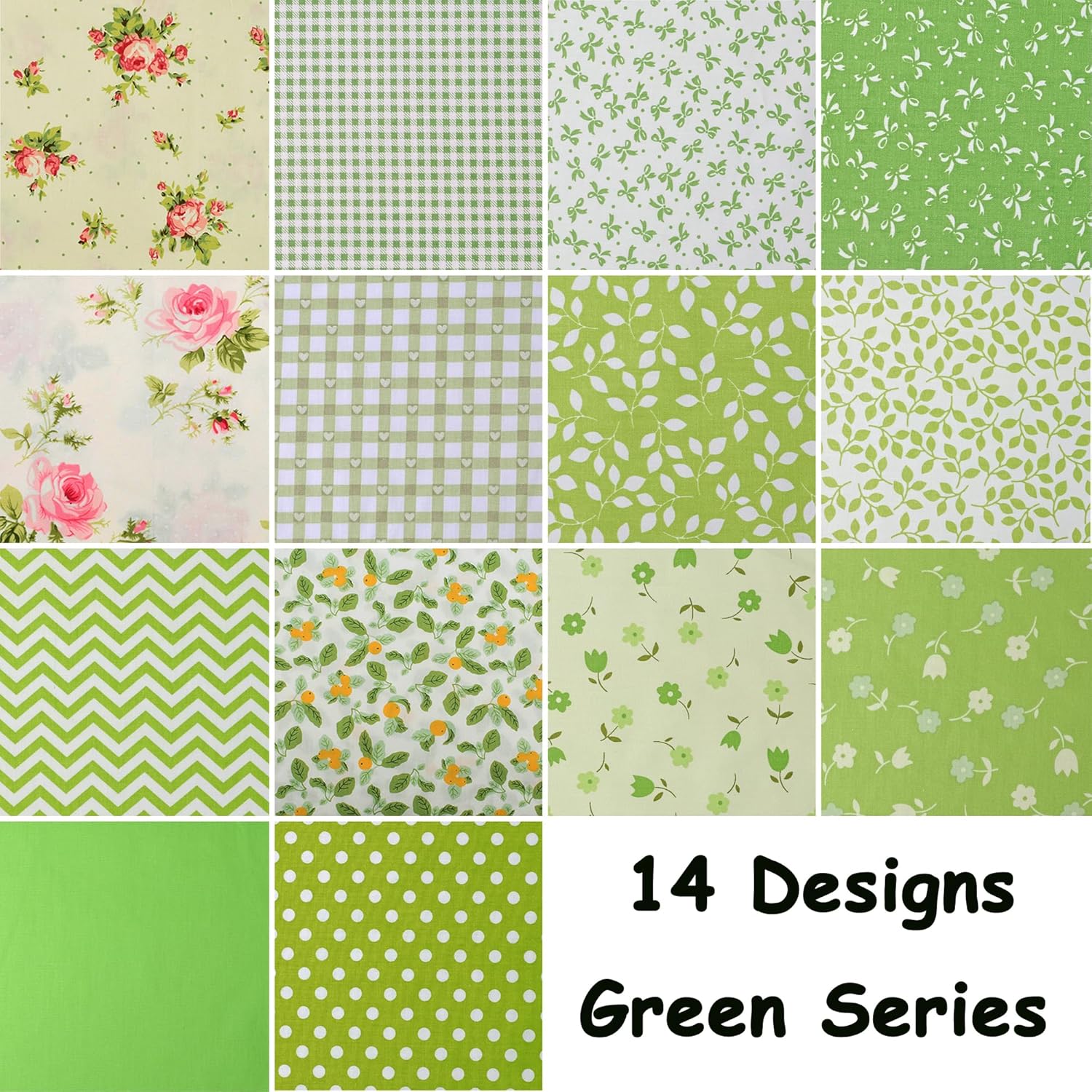 Nodsaw Green Layer Cake Fabric for Quilting 10 inch, Layer Cake Fabric Clearance, Pre-Cut Fabrics Quilt Squares 10x10 for Quilting,Sewing, and DIY Patchwork Crafts, Green
