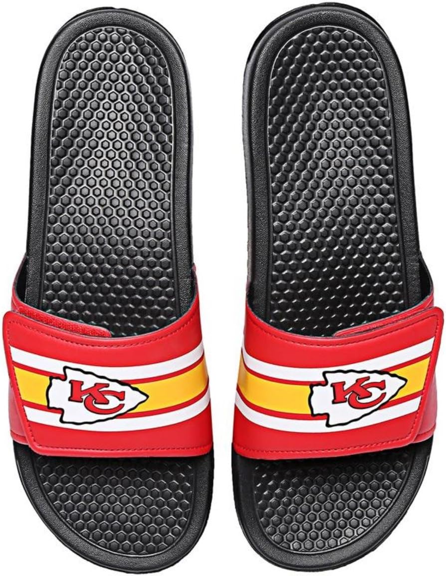 FOCO Commanders NFL Mens Legacy Sport Slide Chicago Bears Medium Black - Legacy Stripe(SIZE 9-10 M)