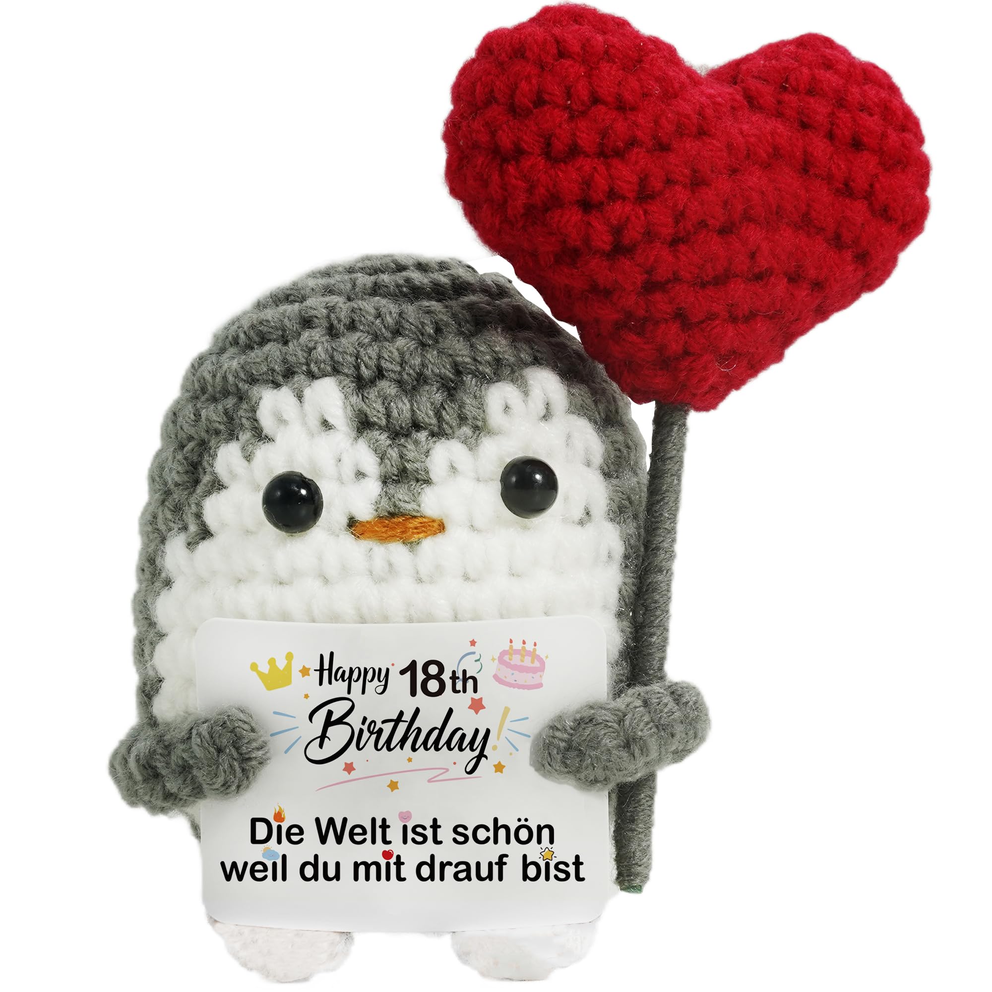 ZIENZENGYA Geschenk zum 30 Geburtstag Mann Frau, Schonend Behandeln Geburtstag Geschenk für Frauen Männer, Happy Birthday Positive Pinguin mit Grußkarte, Geburtstagsgeschenk für ihn sie