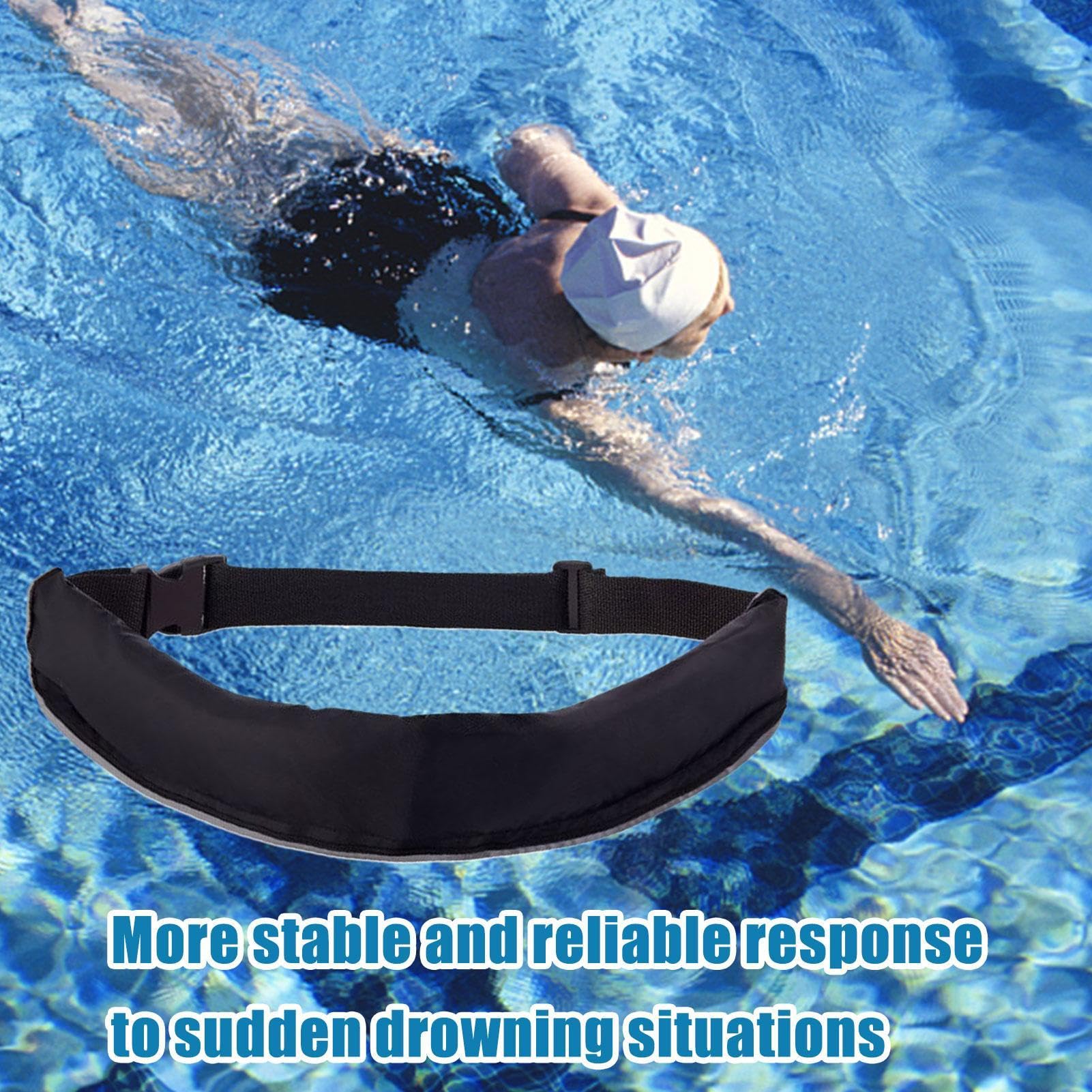 Ceinture gonflable manuelle, ceinture réglable, aide à l'entraînement flottante légère, fourniture pour les activités nautiques