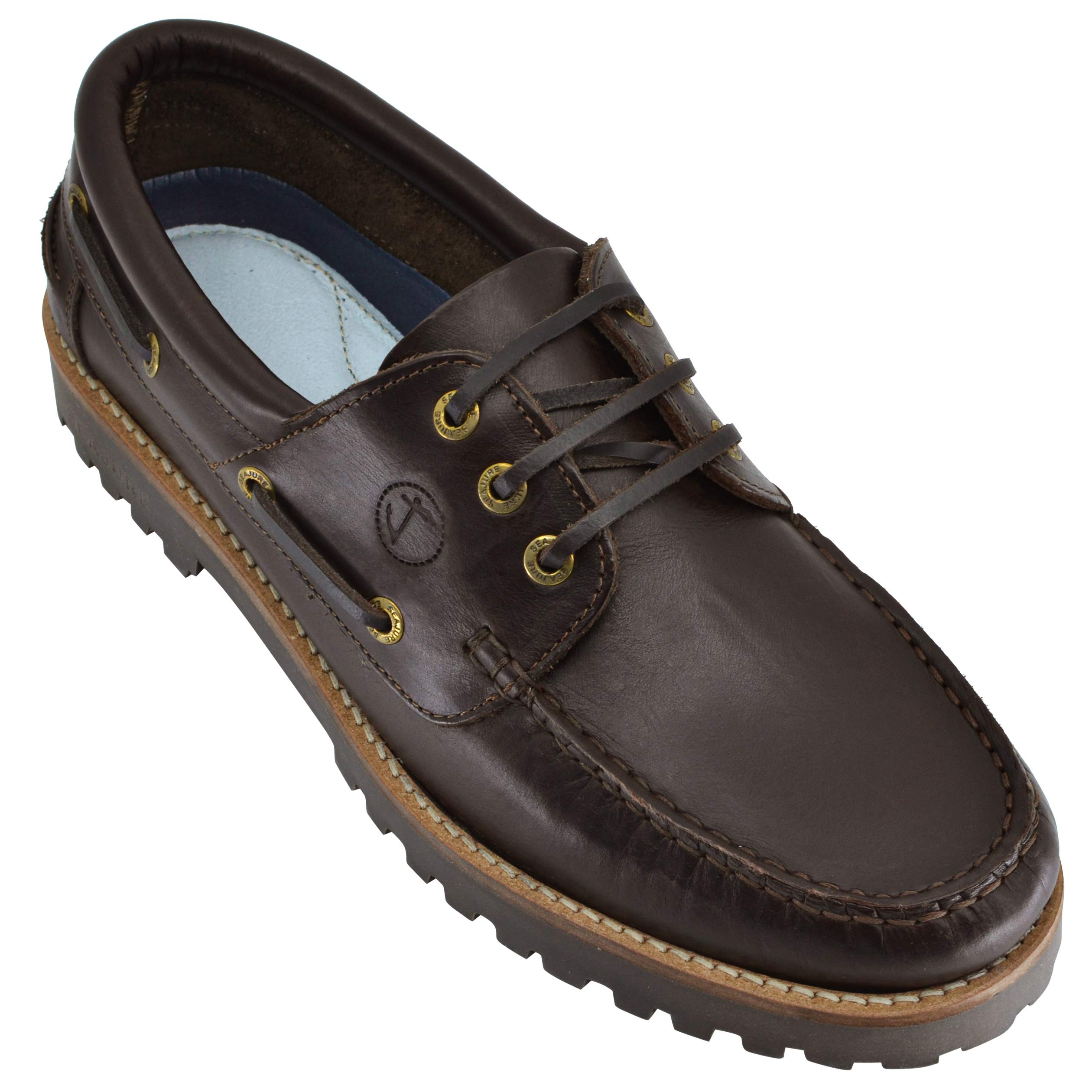 Seajure Damen Bootsschuhe Reynisfjara Dunkelbraunes Leder