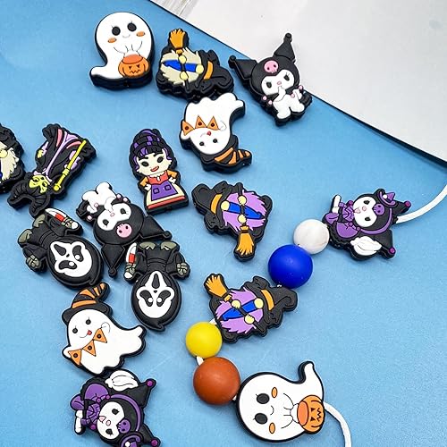 Miniatura 4 de DNCHGOYA Cuentas focales de silicona para Halloween, cuentas focales de silicona para bolígrafos, personajes, cuentas focales de silicona para hacer