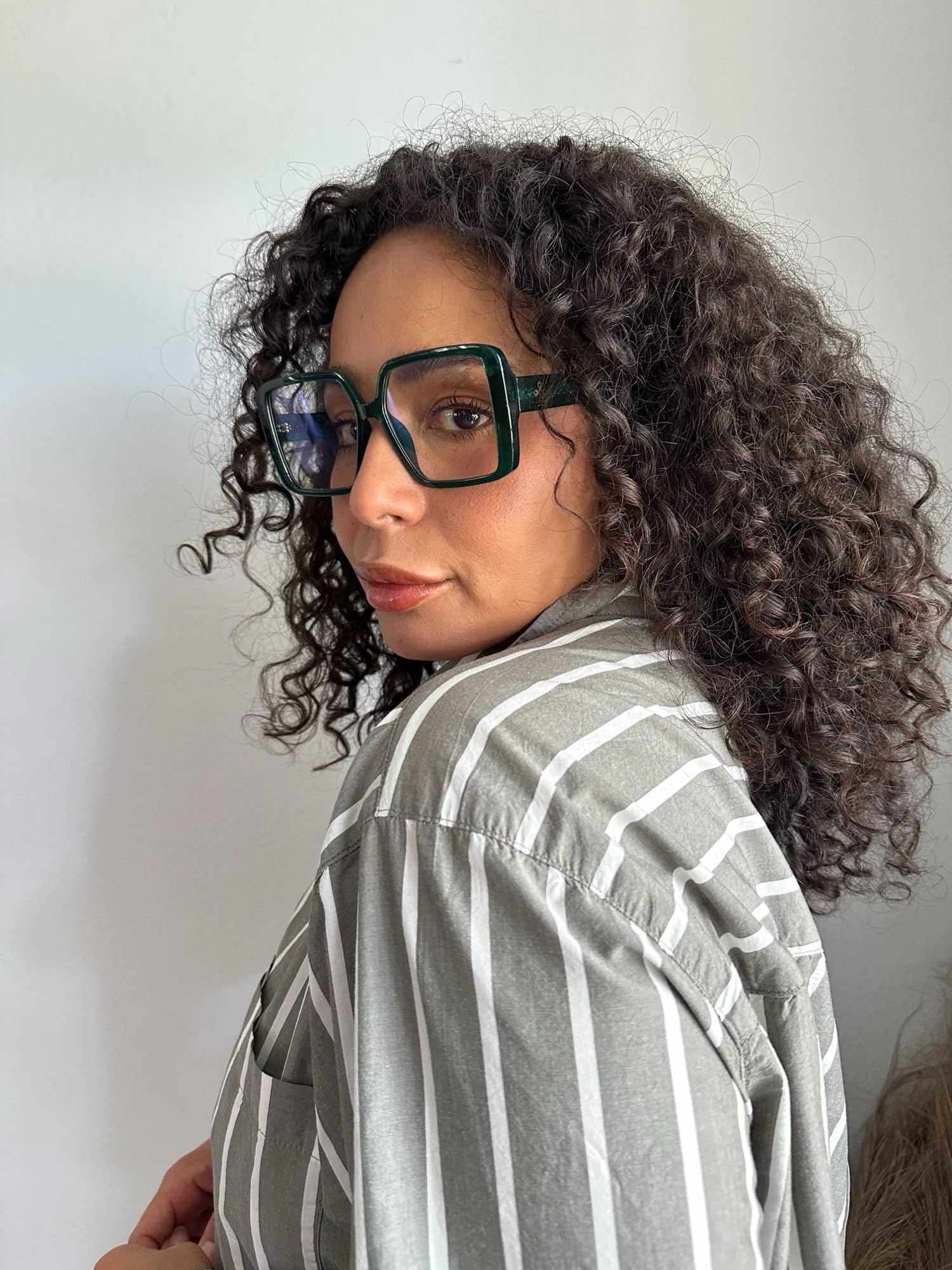 VISOONE Gafas cuadradas de acetato de gran tamaño con bloqueo de luz azul sin receta para mujeres y hombres HARVARD