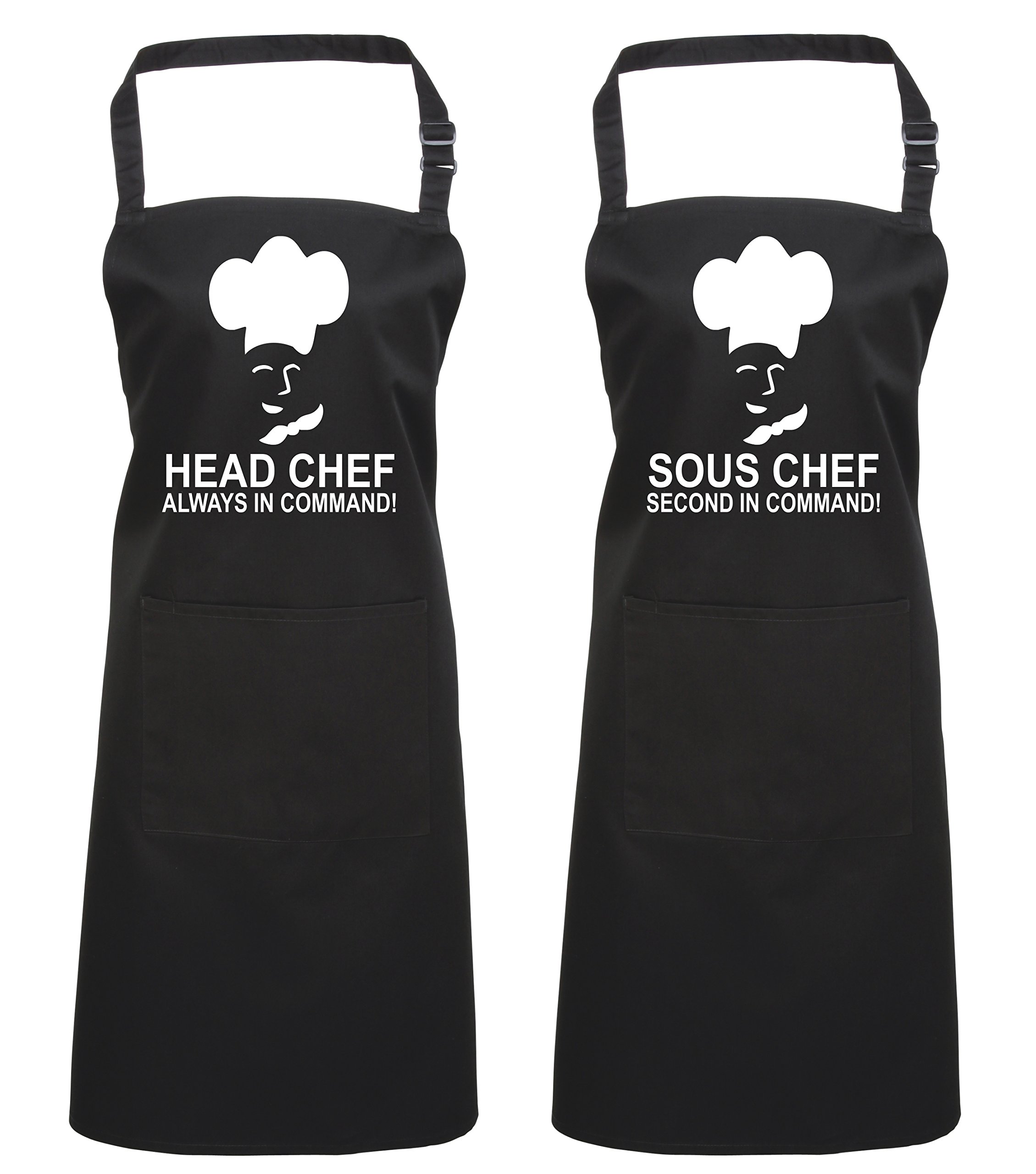 Edward Sinclair | HEADCHEF | & BLACK | SOUS CHEF | Matching | Apron | gift set